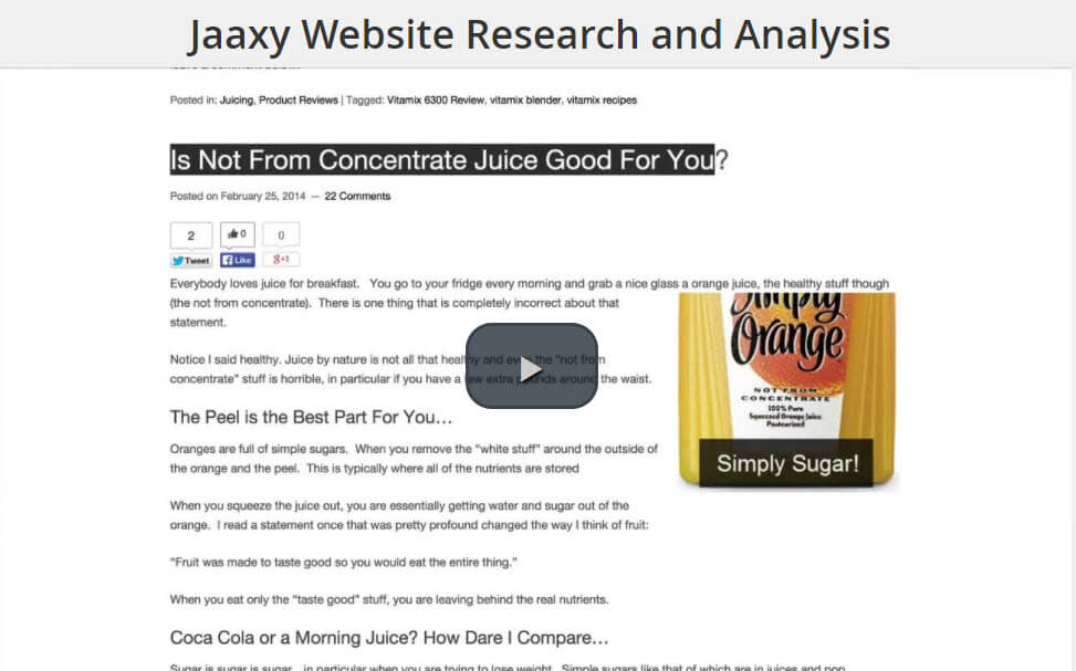 Jaaxy website research and analysis