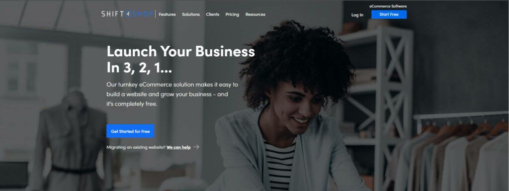 Shift4Shop launch your business homepage