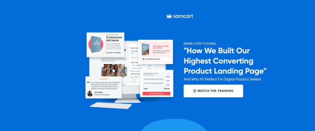 How to build a high converting landing page with SamCart