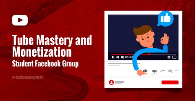 Tube Mastery and Monetization Facebook group promo