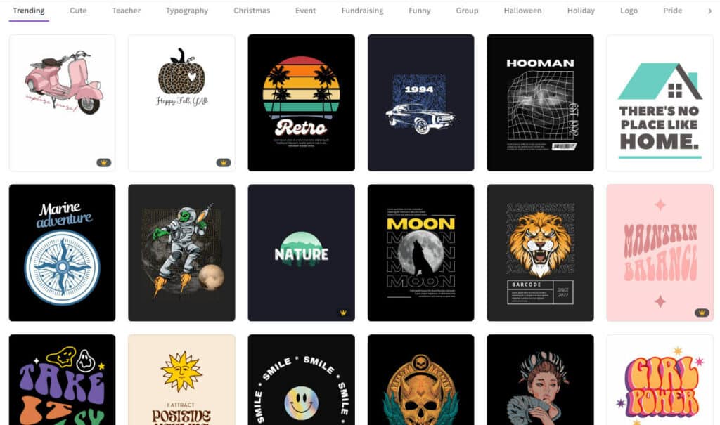 Canva T-shirt Design Library